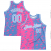 CUSTOM PINK LIGHT BLUE-WHITE 3D PATTERN DESIGN PALM TREES BASKETBALL