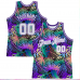 CUSTOM PURPLE WHITE-PURPLE 3D PATTERN DESIGN TROPICAL PLANTS BASKETBALL