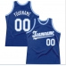 CUSTOM ROYAL WHITE-LIGHT BLUE THROWBACK BASKETBALL